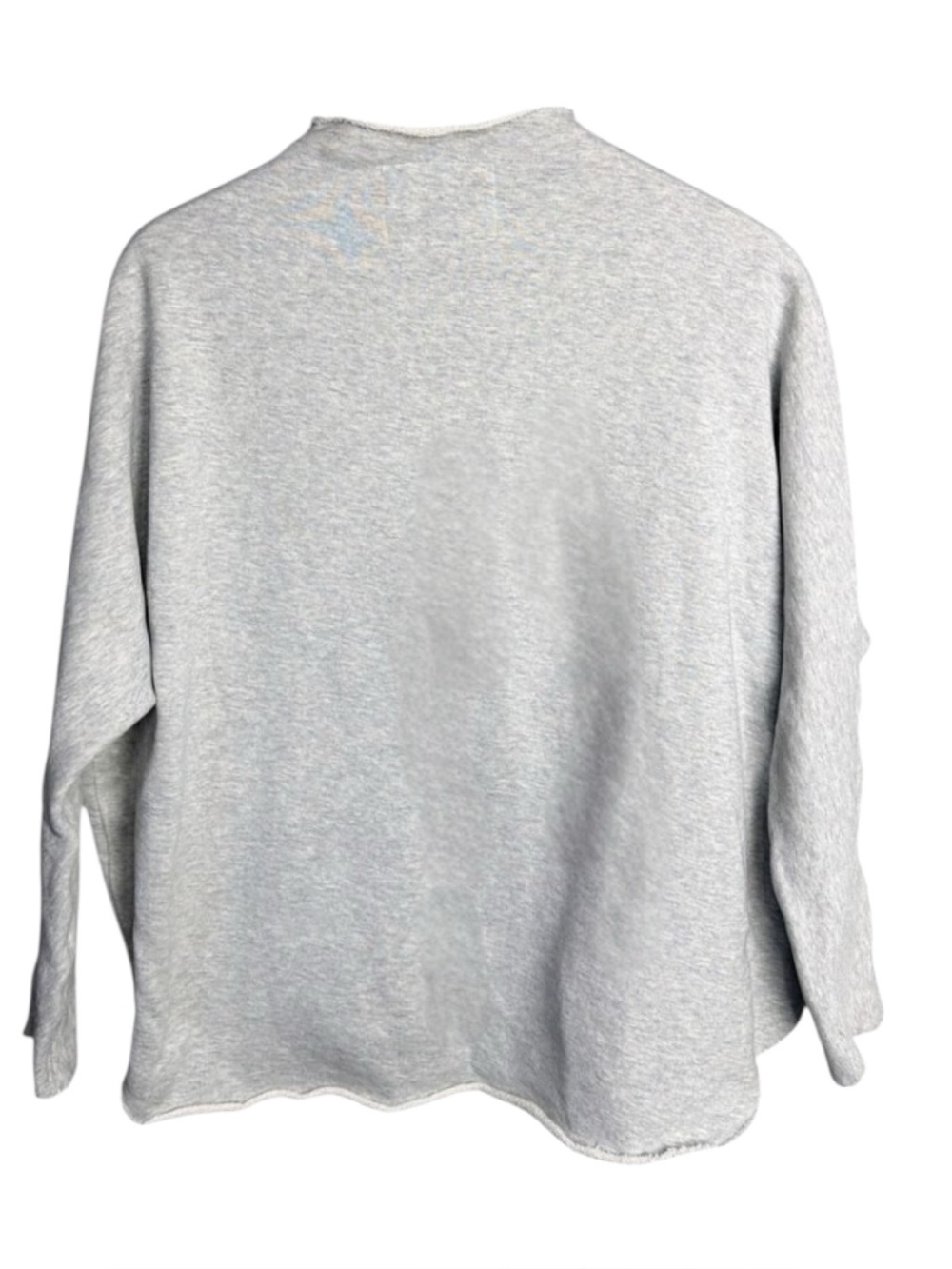 Frank & Eileen ANNA Triple Fleece Capelet Sweatshirt Light Heather Gray Small - Picture 2 of 10